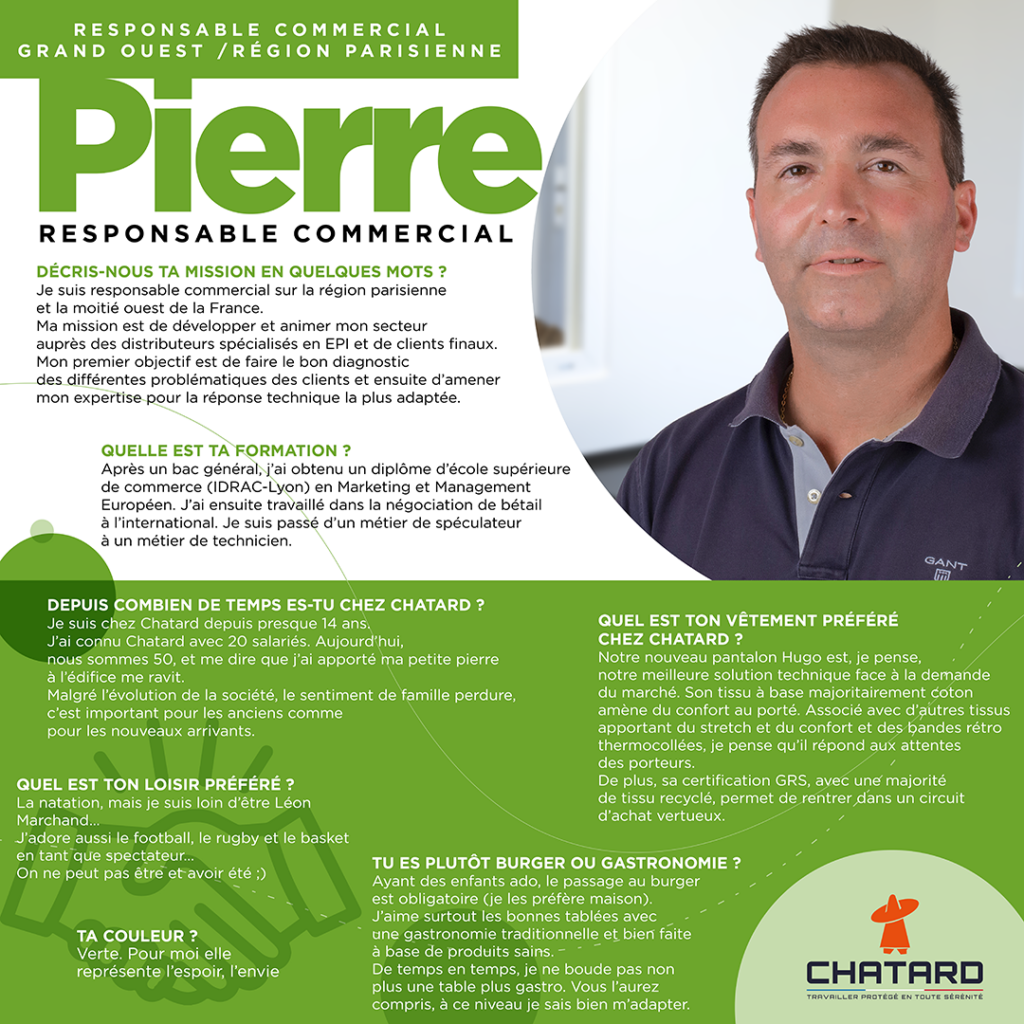 Pierre Chabanne Découvrir Chatard Responsable commercial Grands Ouest / Région parisienne
